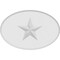 Ekena Millwork Standard Dalton Star Rosette With Rounded Edge, 8"W x 5 1/4"H x 1/2"P ROSP080X053X050DAL08 - alternate 3